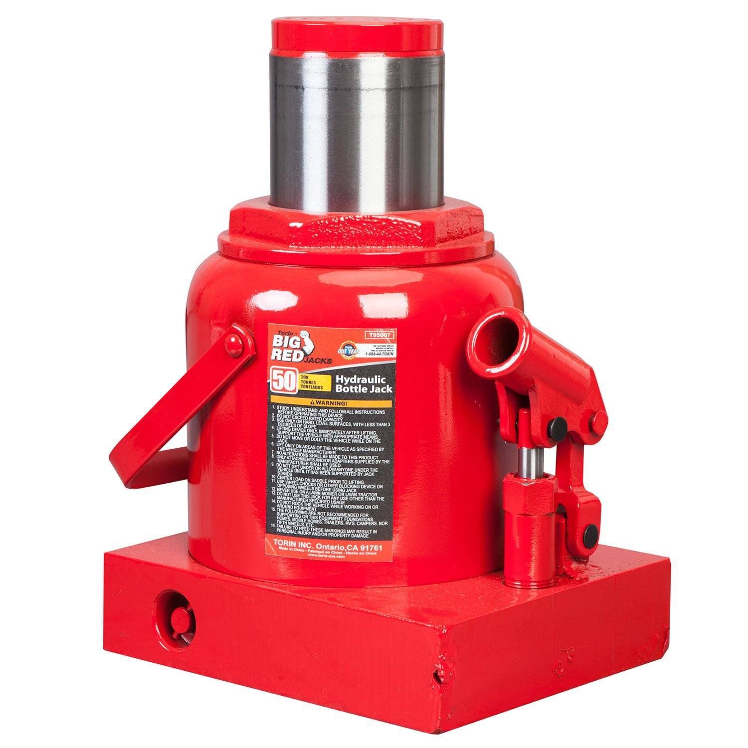 50 Ton Capacity Hydraulic Steel Bottle Jack T492568