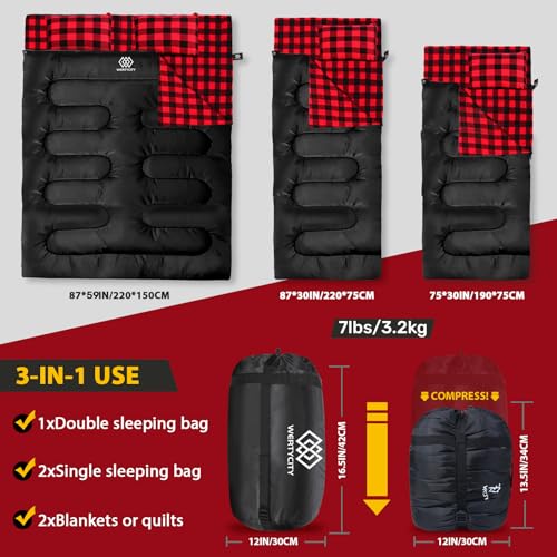Extra Large 2 Person Double Sleeping Bag W698165