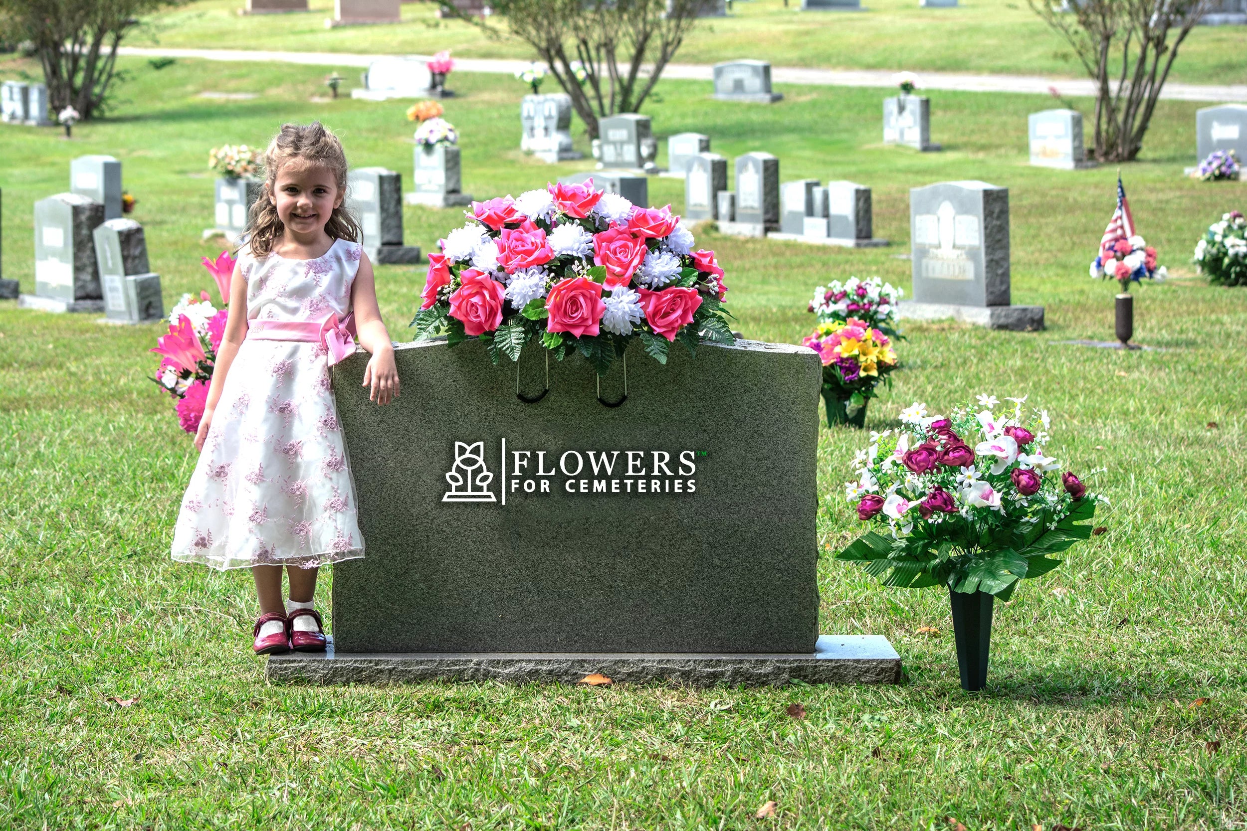 30" Artificial Cemetery Flowers Y882