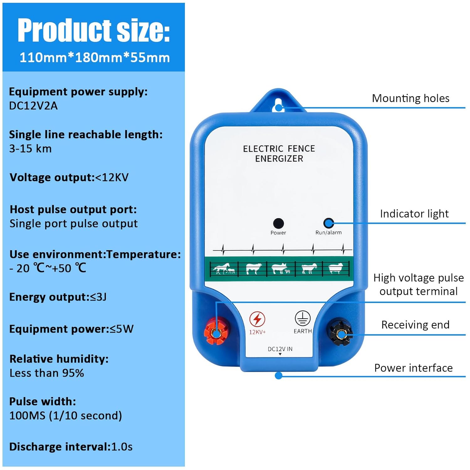 Electric Fence Energizer ≤3 Joule Q673