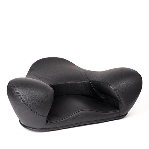Brown Vegan Leather Ergonomic Meditation Seat Cushion B268056
