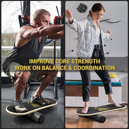 7 Modes Balance Board with Adjustable Stoppers and Roller U6275