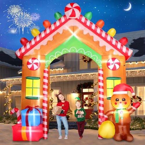 10 FT Christmas Inflatable Santa Claus with LED Lights H89938