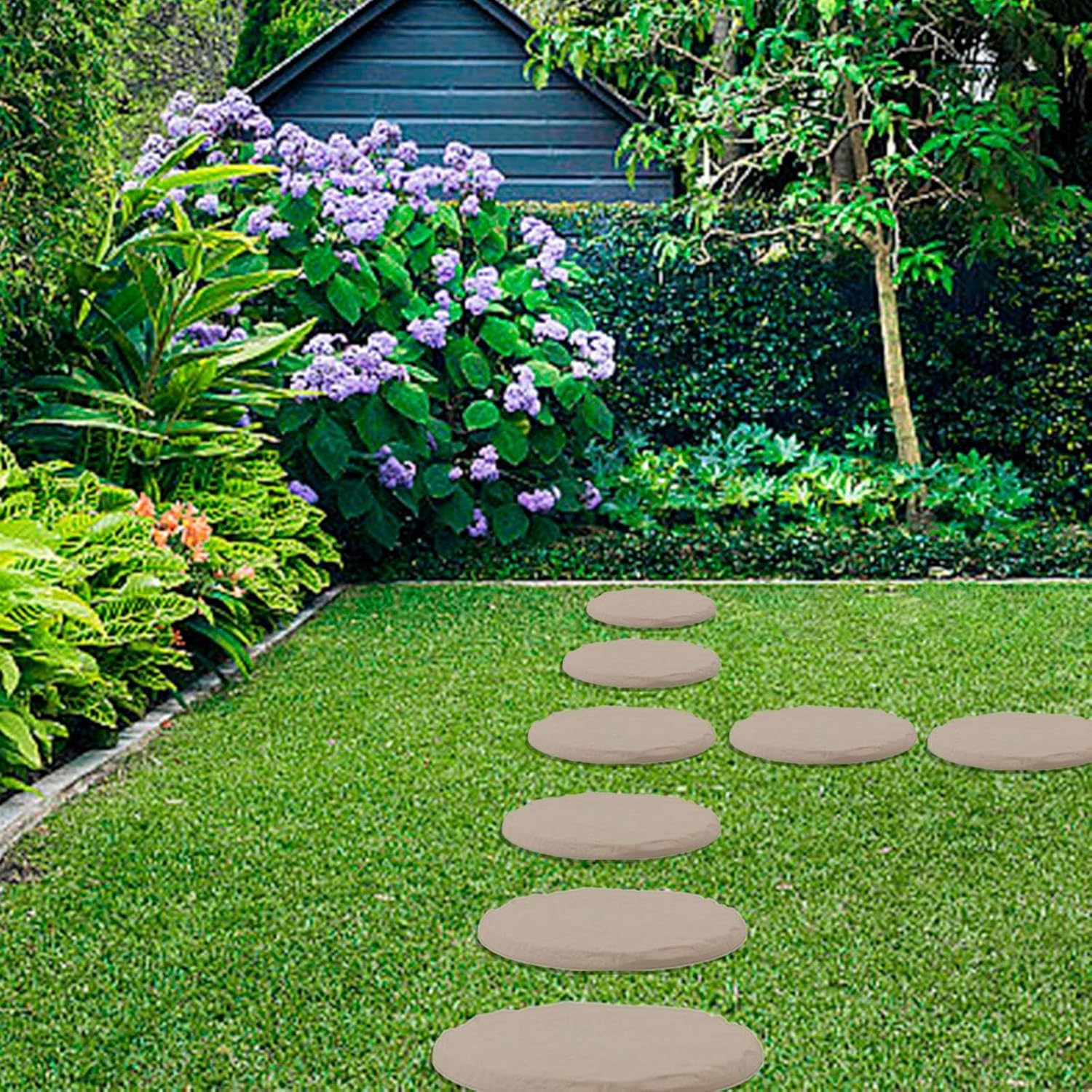 Beige Limestone Resin Garden Stepping Stones M5416