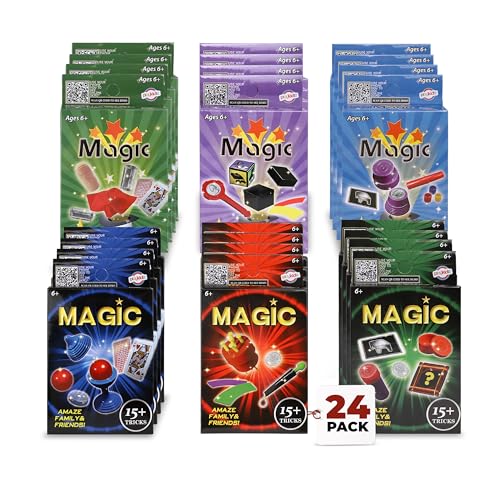 24 Packs Magic Trick Set with Over 15 Tricks Each A4421