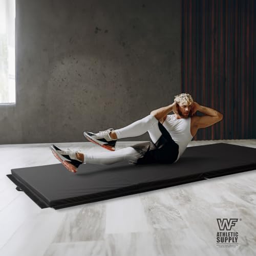 10' x 4' 4-Fold Folding Exercise Mat with Carrying Handles & Velcro Design L383810