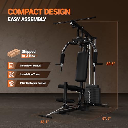 Multifunctional Home Gym Machine with Weight Stack J8040