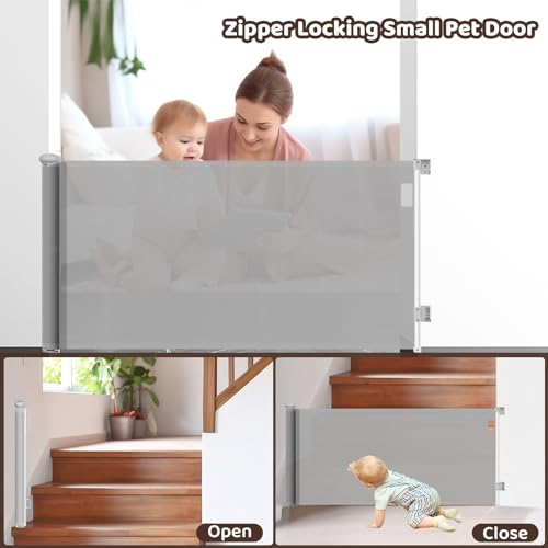 Retractable Baby Gate, 33" Tall, Extends up to 55" Wide Z743863