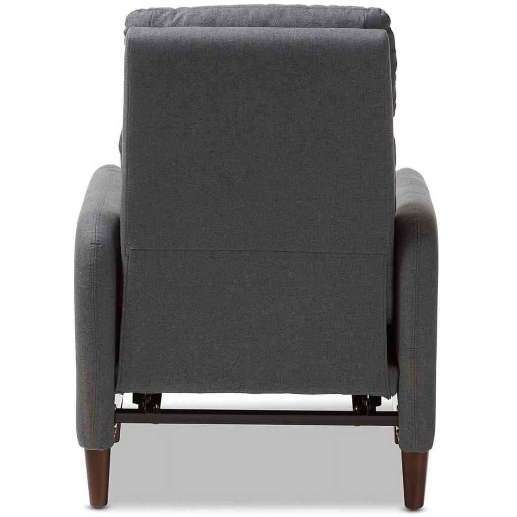 Gray and Walnut Recliner A152