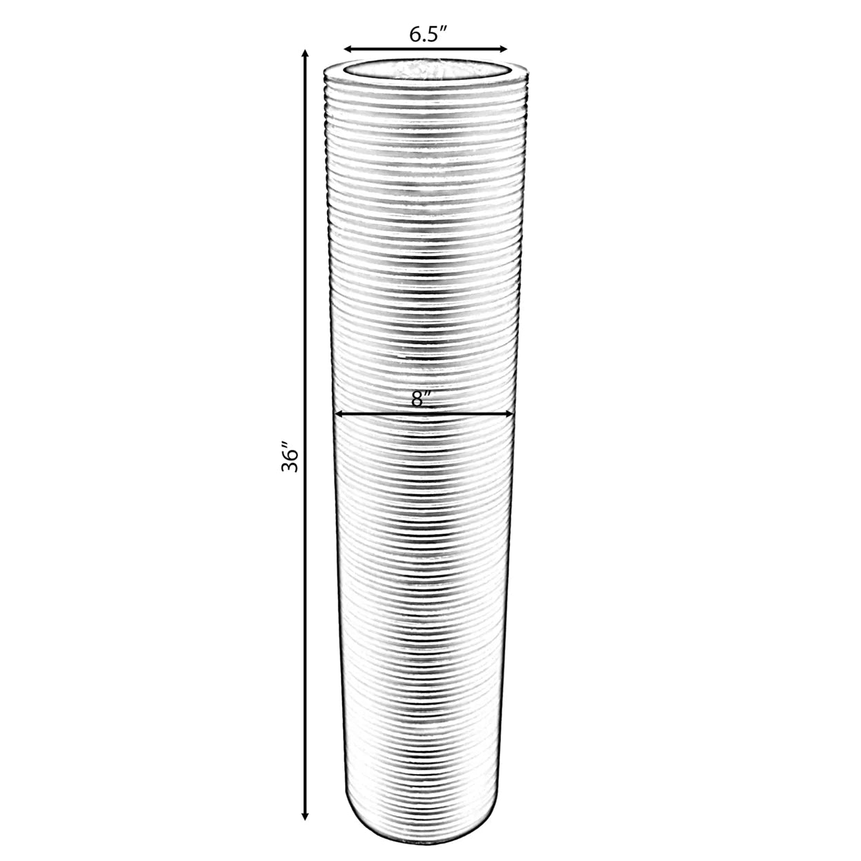 Brown Mango Wood Cylinder Vase K74300