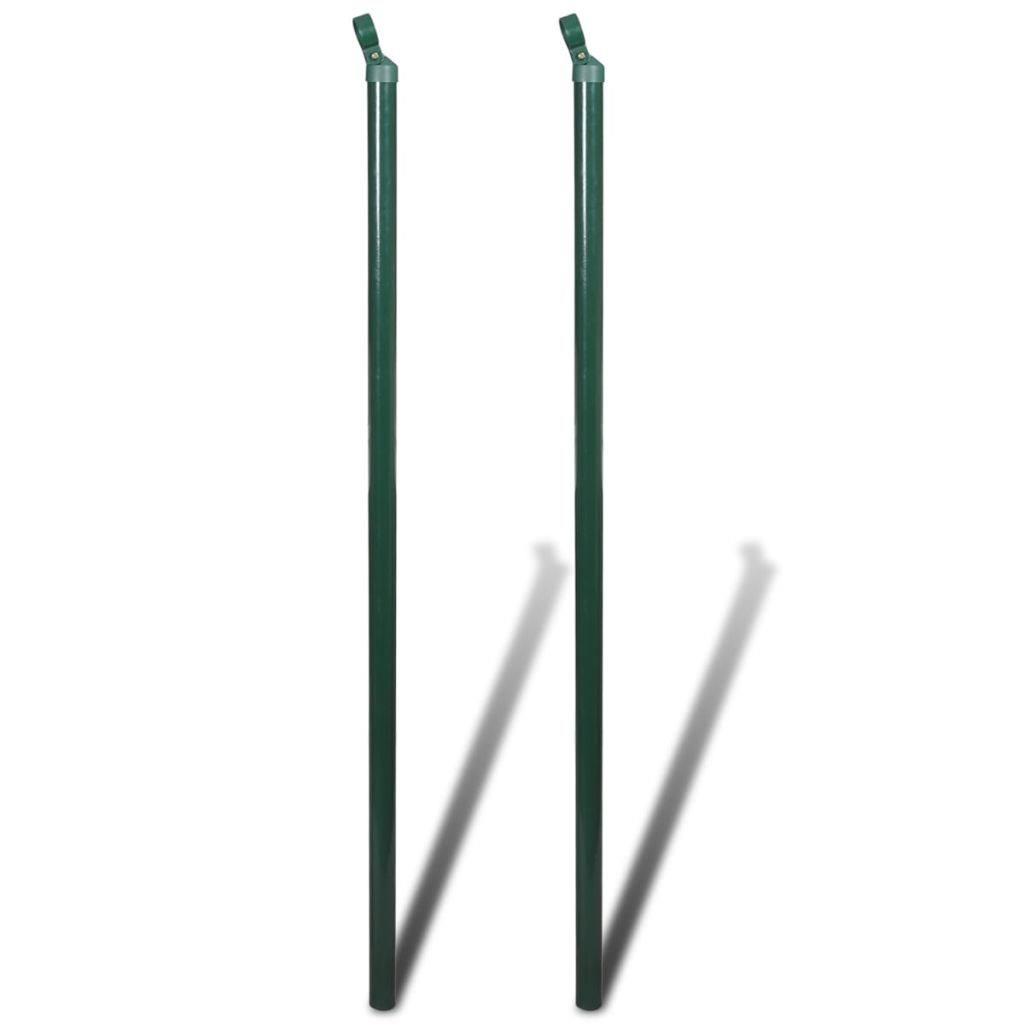 Green Steel Chain Link Fence with Posts 3x22 x 82 Z9878
