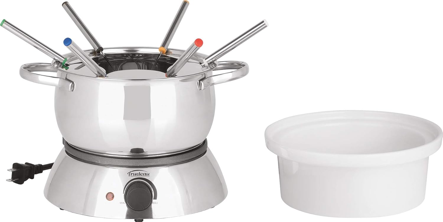 3-in-1 Electric Fondue Set, 81 Ounce, Silver M5506