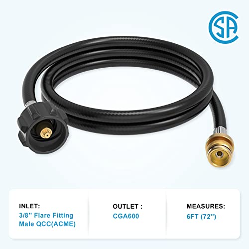 6FT Propane Hose Adapter with Gauge F3278