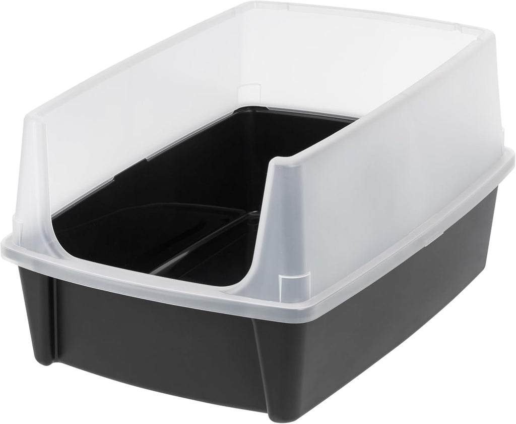 Black Open Top High Sided Cat Litter Box B71151