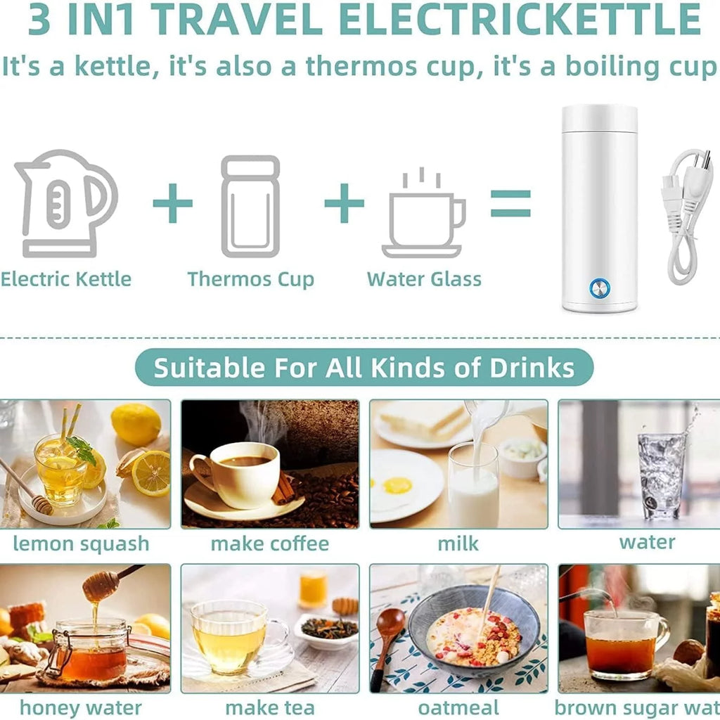 400ml Portable Electric Kettle with Keep Warm Function H26500