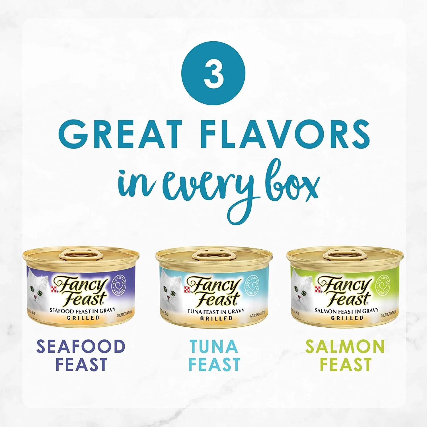 Grilled Seafood Collection Gourmet Wet Cat Food Variety Pack, 3 oz Cans Y797612