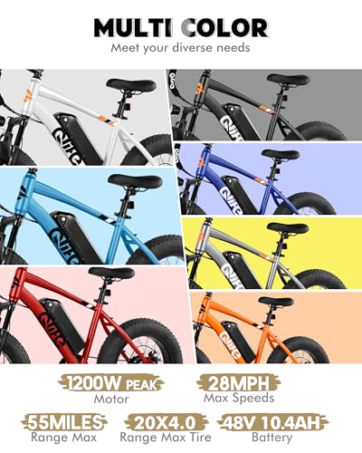 Fat Tire Electric Bike with 20X4.0 Tire, 7-Speed G922