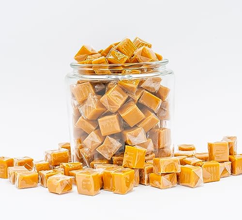 CARAMEL SQUARES Candy 2 lb Bulk Bag Soft Chewy Taffy Classic Milk Flavor Individually Wrapped 128 Pieces A859