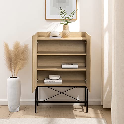 Dark Walnut 2-Door Tall Accent Cabinet Q4487