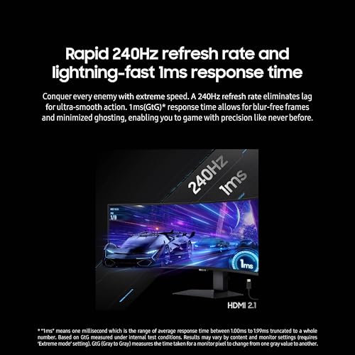 49" DQHD 1000R Curved Gaming Monitor, 240Hz, 1ms(GtG), DisplayHDR 1000 L157