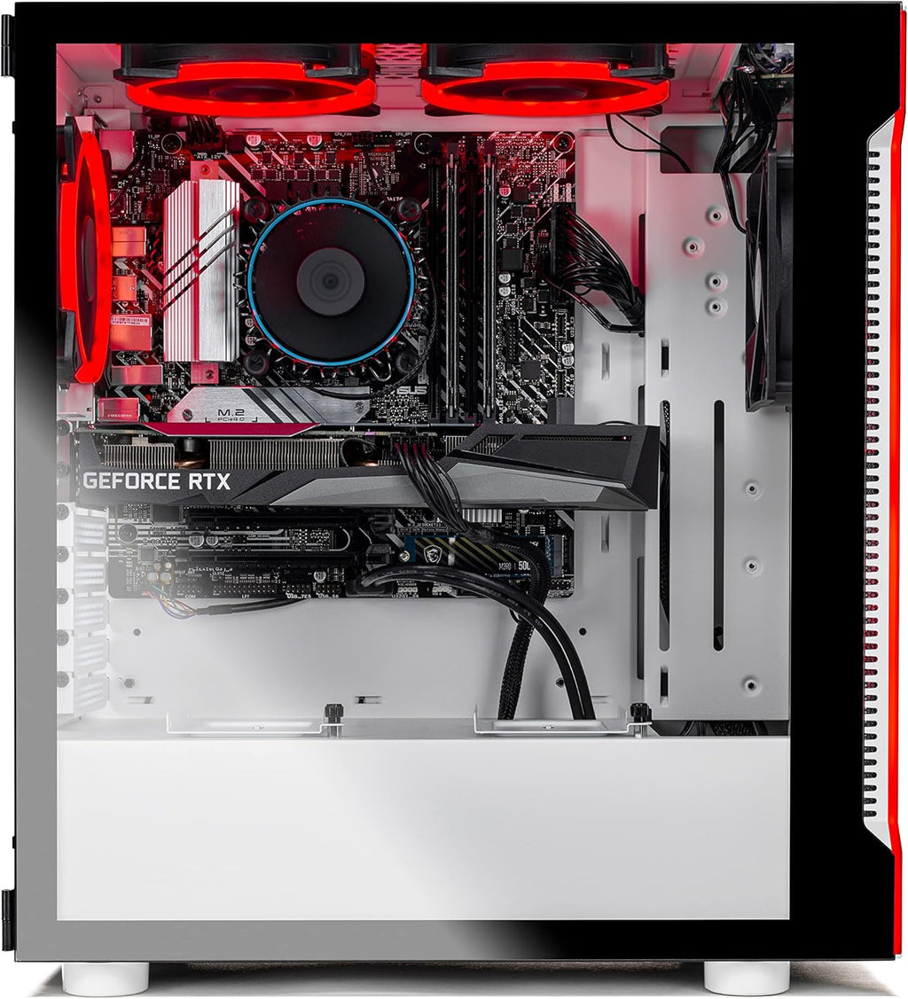 White Gaming PC Desktop with Intel Core i5 10400F, RTX 3060, 16GB DDR4 RAM, 1TB NVME SSD G944