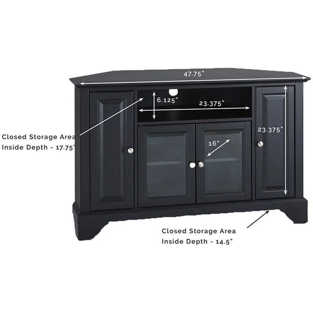 Black Corner TV Stand W5177