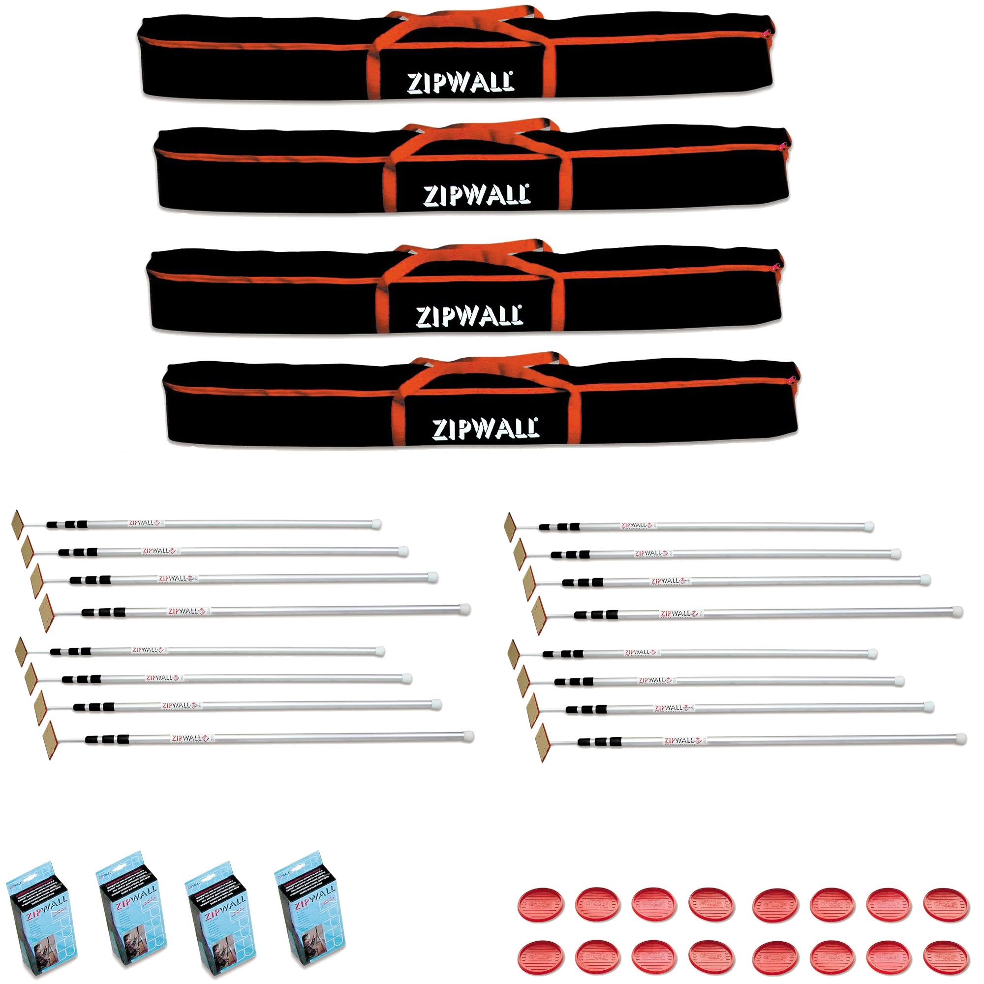 12-Foot Spring-Loaded Poles for Dust Barriers (4-Pack) P56678