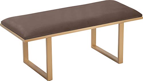 Dark Grey Velvet Bedside Bench S9570