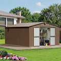 Brown Steel Outdoor Storage Shed C427926