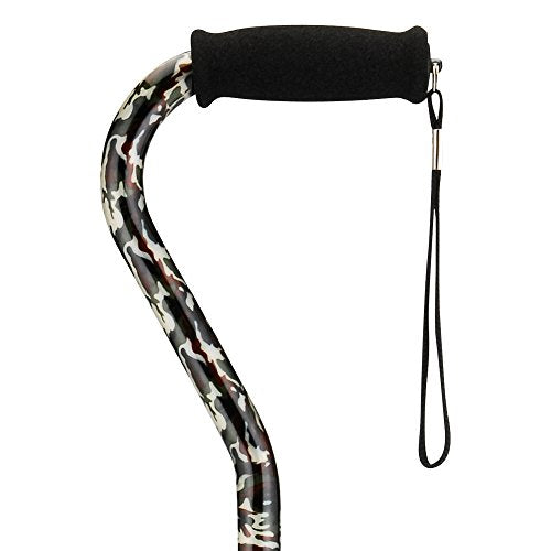 Lightweight Adjustable Walking Cane with Offset Handle D838494