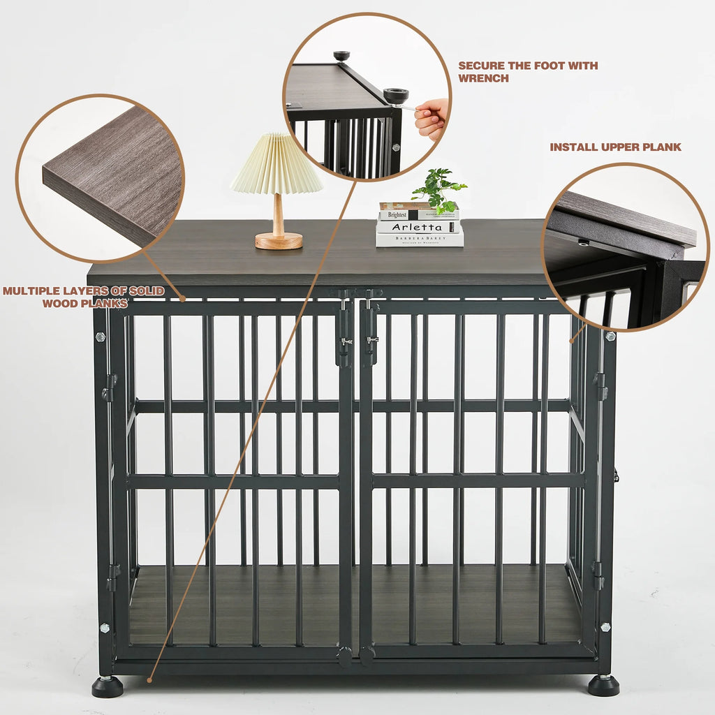 48Inch Heavy Duty Wooden Dog Crate G63036