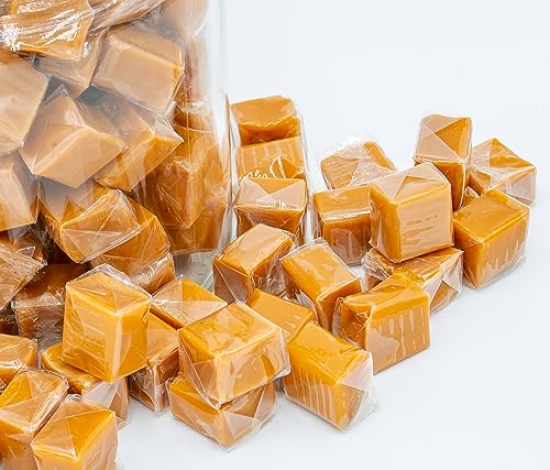 CARAMEL SQUARES Candy 2 lb Bulk Bag Soft Chewy Taffy Classic Milk Flavor Individually Wrapped 128 Pieces A859