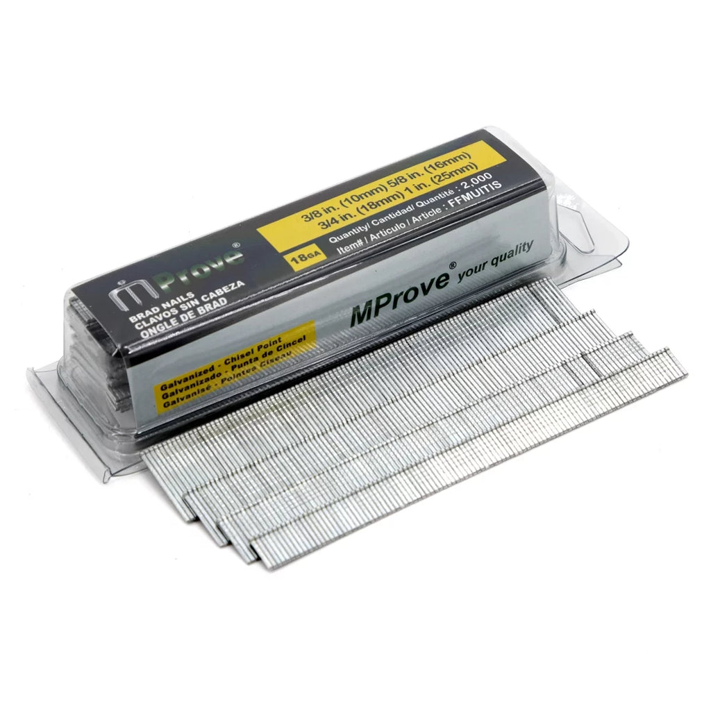 18-Gauge Brad Nails Multi-pack 2,000 Nails Electro-Galvanized J186703