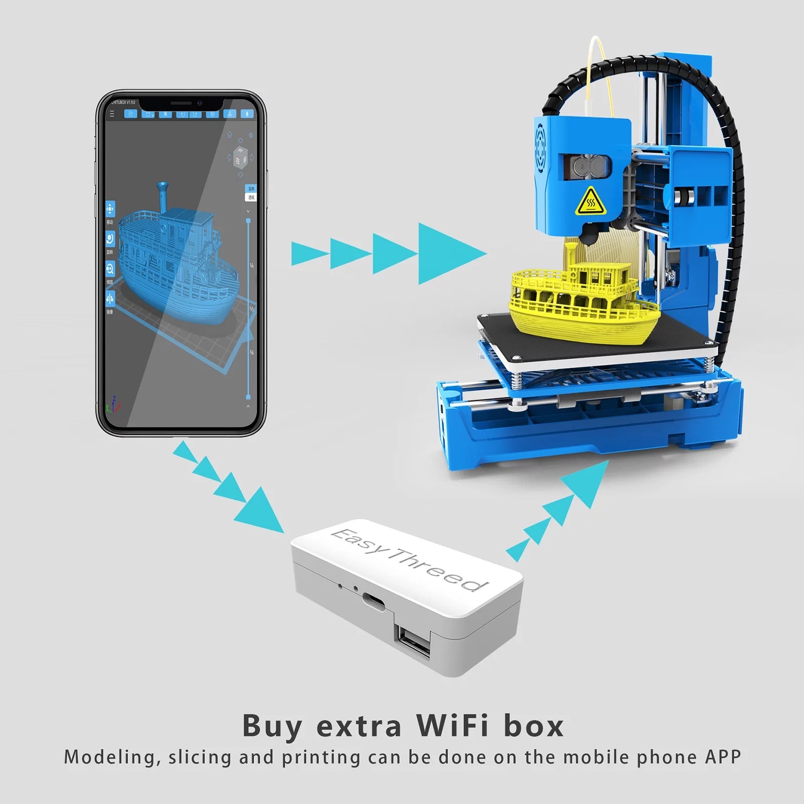 Mini 3D Printer, 100x100x100mm Print Size G572911
