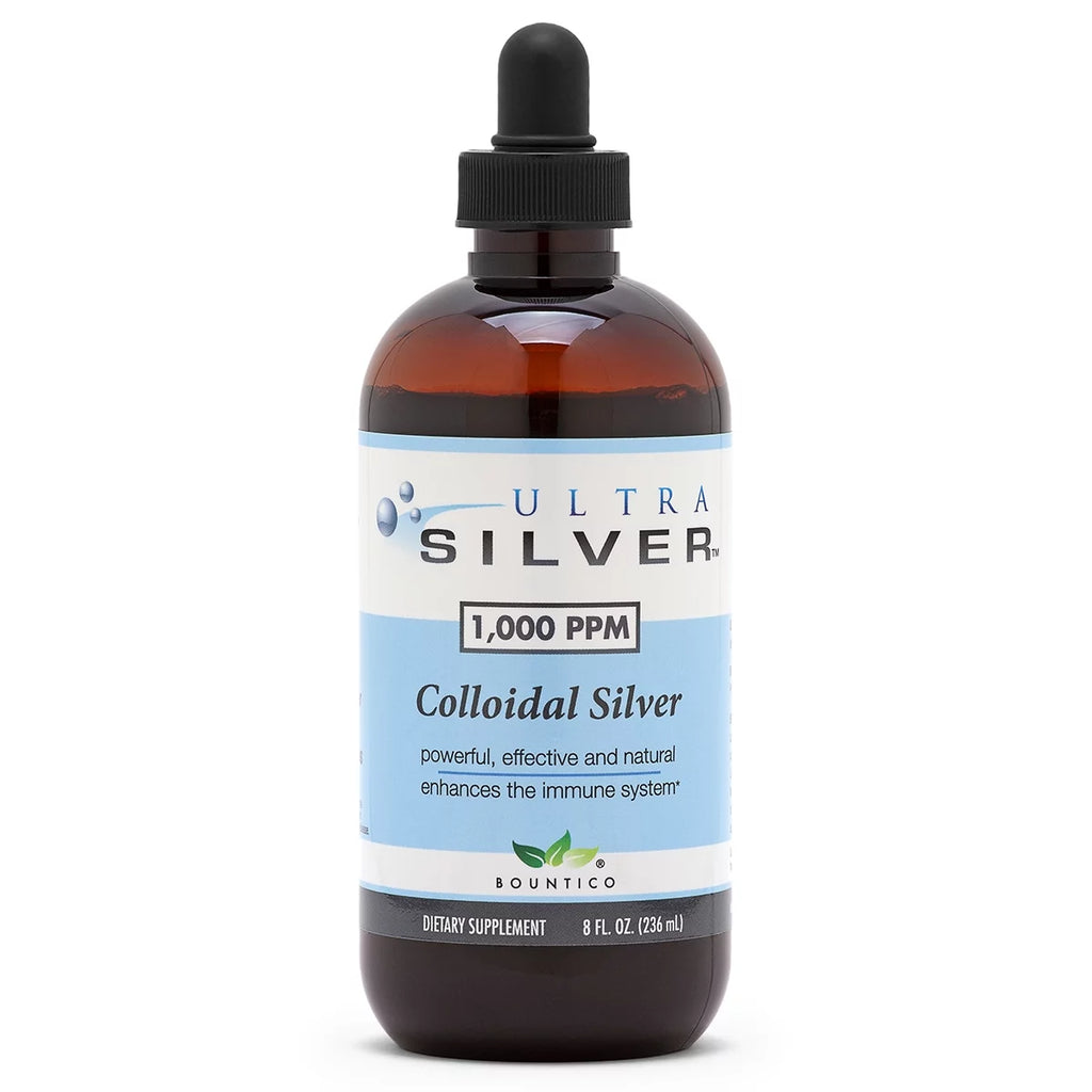 1000 PPM 8 Oz Colloidal Silver Mineral Supplement with Dropper S45456