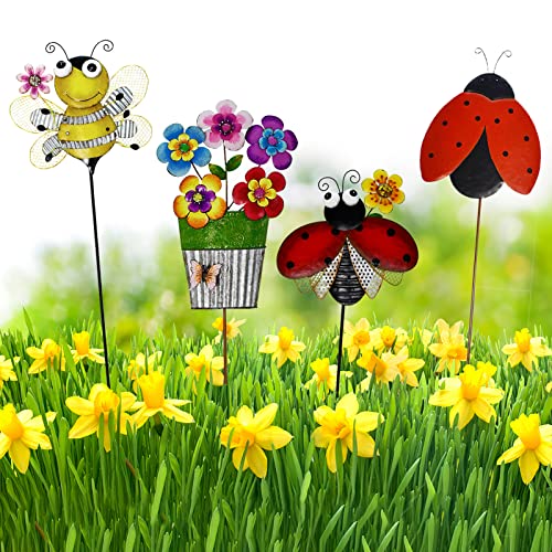 Blue Butterfly Metal Garden Stake K533819