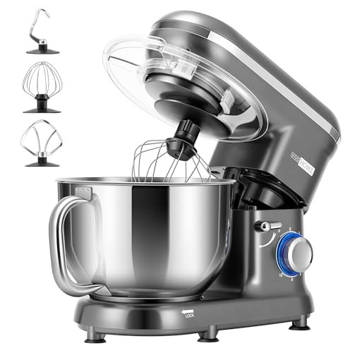 650W 6 Quart Tilt-Head Stand Mixer with Beater, Dough Hook and Wire Whip J36819
