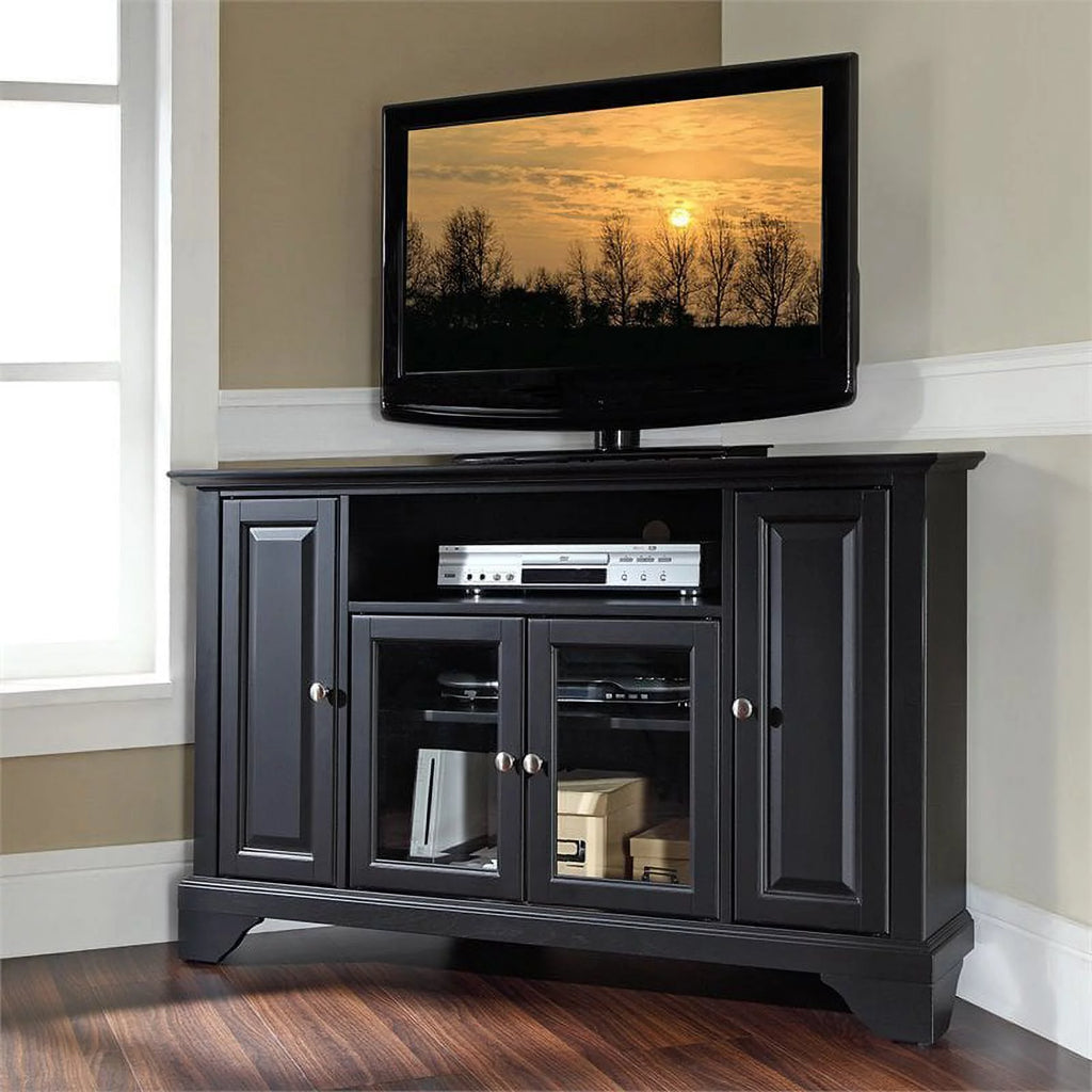 Black Corner TV Stand W5177
