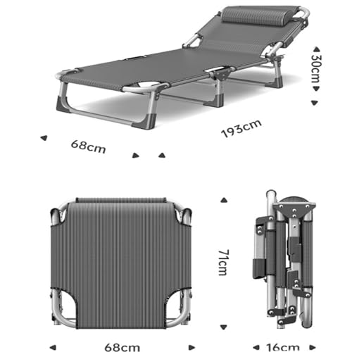 Blue Portable Folding Camping Cot with Mattress and Pillow A15993