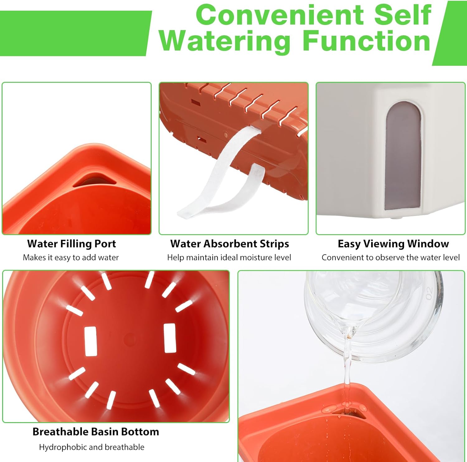 9 Set Self Watering Window Planter Box R788