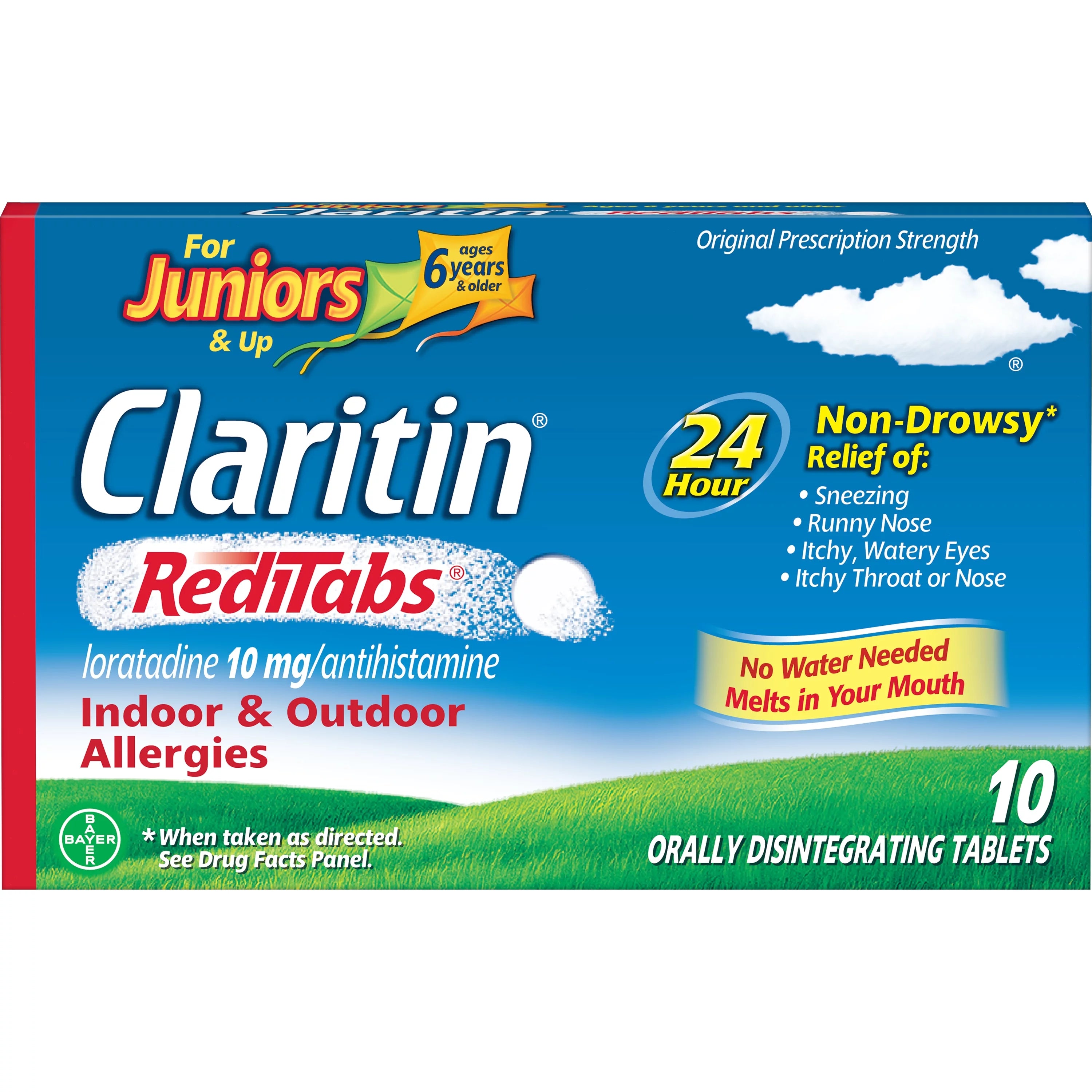 10 Ct 10 mg Non-Drowsy Allergy Medicine A4178