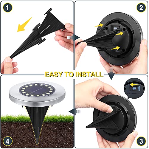 16 Pack Warm Light Solar Ground Lights I2649