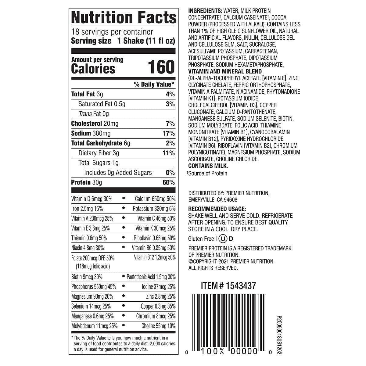 11 Fl. Oz Each Variety Sampler Pack of Protein Shakes (12 Pack) U45936
