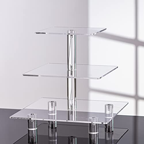 3 Tier Acrylic Square Cupcake Stand W615014