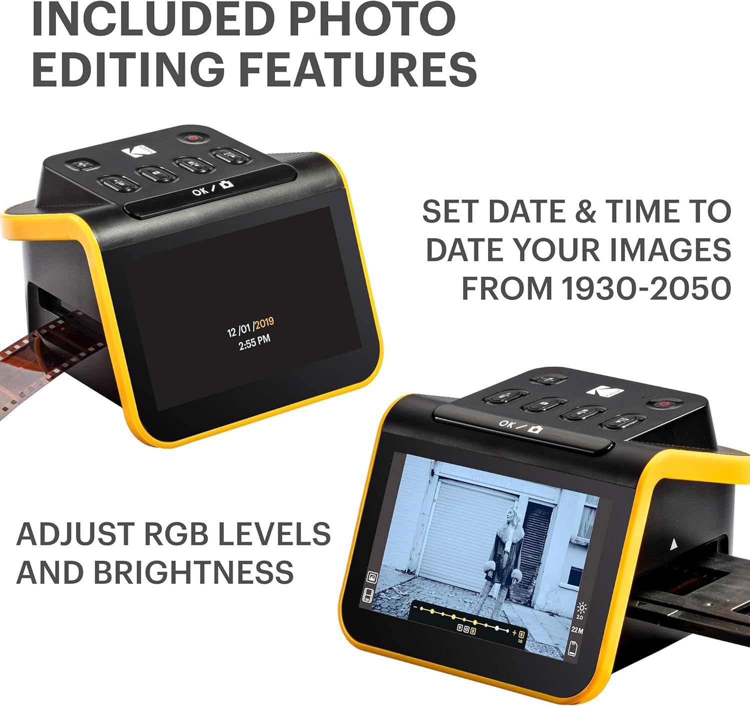 Film and Slide Scanner with 5" LCD Screen, 22MP JPEG L9457