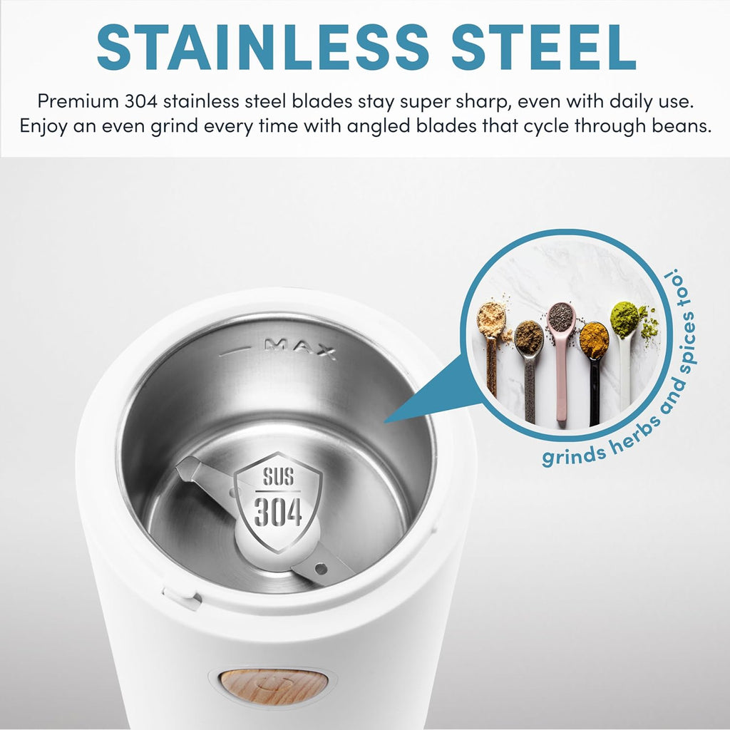 White 40g Mini Electric Coffee Grinder B392