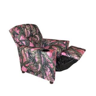 Child Recliner with Cup Holder Camouflage Pink H16272