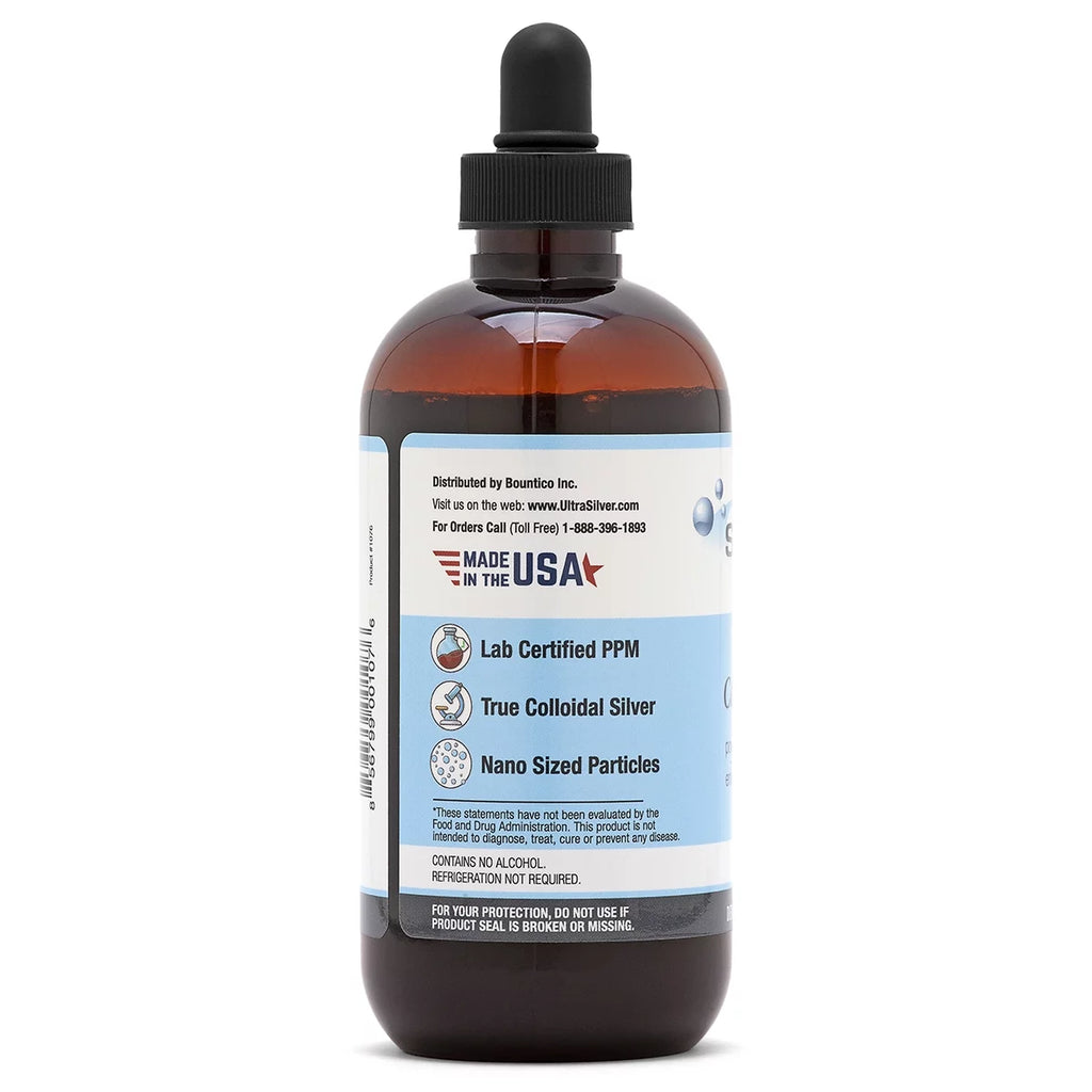 1000 PPM 8 Oz Colloidal Silver Mineral Supplement with Dropper S45456