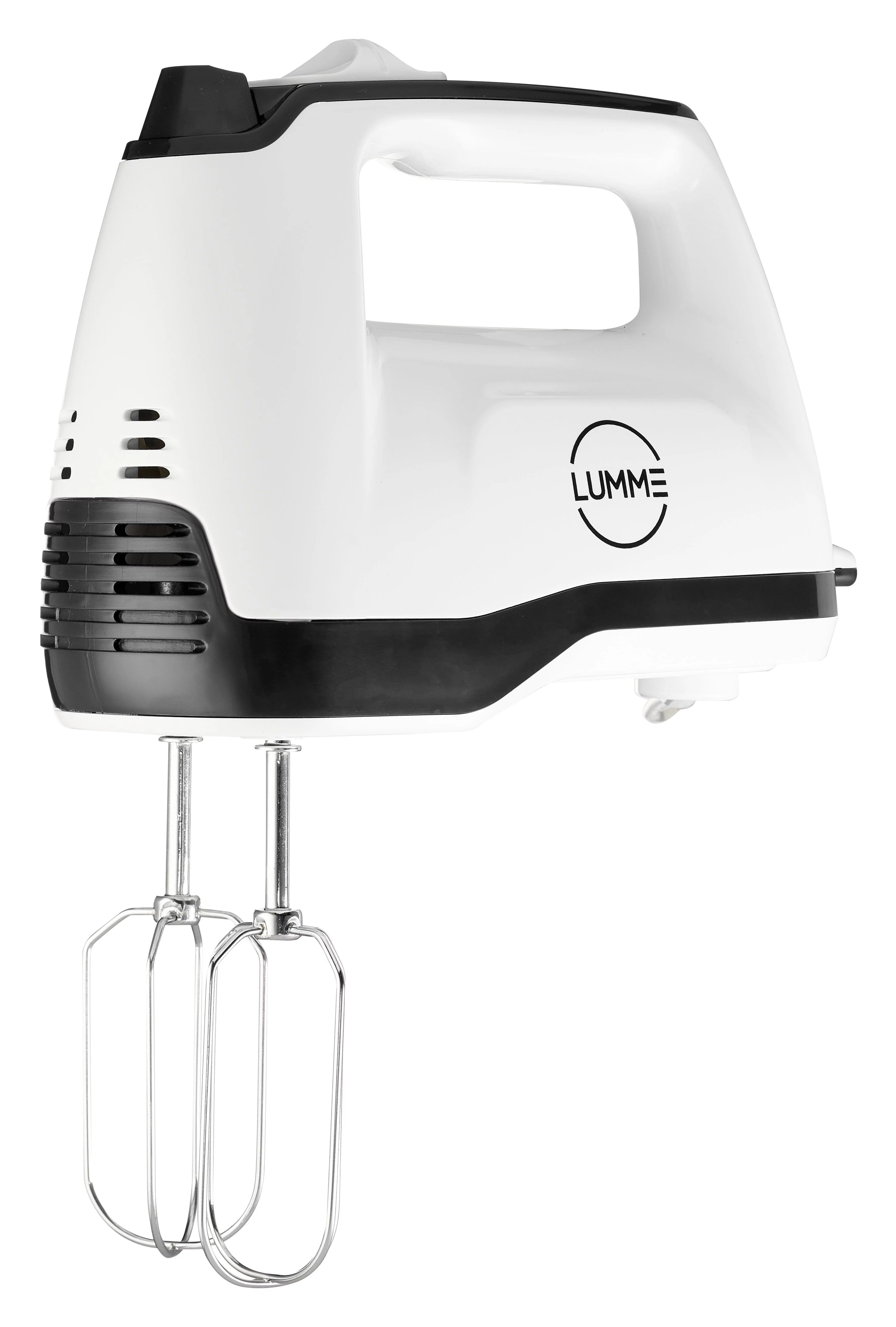 Grey Electric Hand Mixer with 5 Speeds, 2 Beaters, 2 Dough Hooks, Storage Case V310