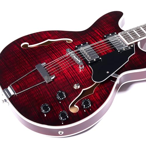 Black Semi-Hollow Body Electric Guitar L35388